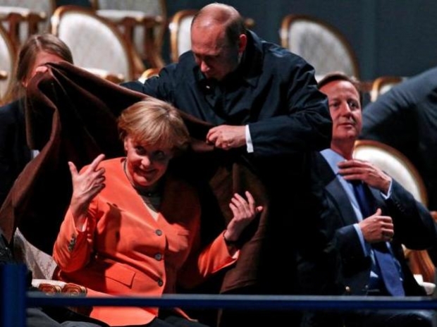 Anxhela Merkel dhe Vladimir Putin