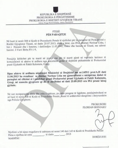 neritan ceka shkresa sekret