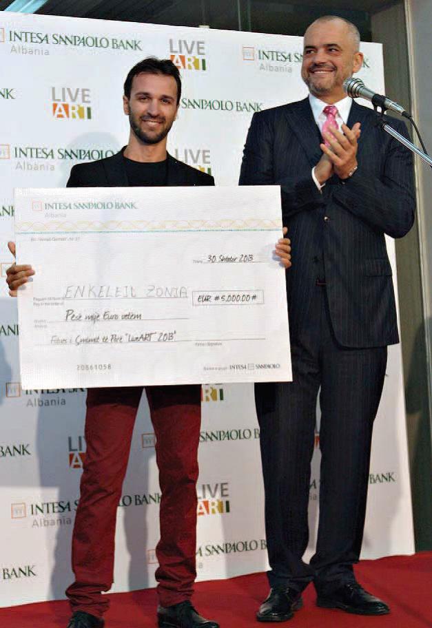 edi rama me artistin enkelejd zonja