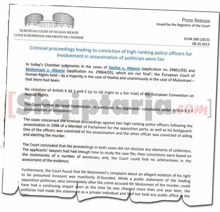 Faksimile e vendimit 