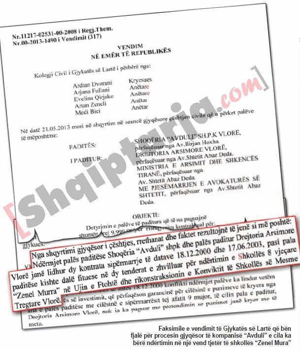 faksimile, pallati i bashes