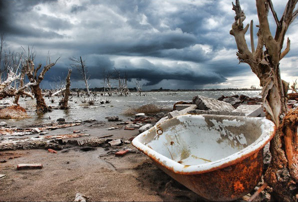 Vila Epecuén në provincën e Buenos Aires, Argjentinë